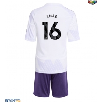 Otroški Nogometni dresi Manchester United Amad Diallo #16 Gostujoči 2025-26 Kratek Rokav (+ Kratke hlače)